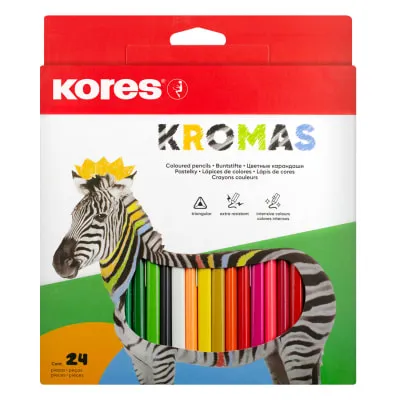 Värvilised pliiatsid Kores Kromas 24tk