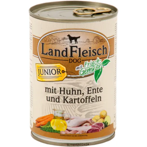 Land Fleisch kana ja pardiga kutsikakonserv 400g