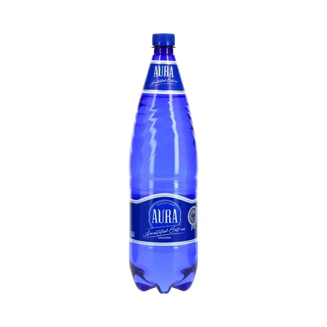 Gaseeritud vesi Spring, AURA, 1,5 L