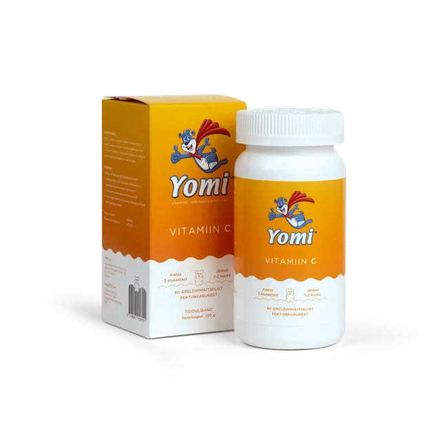 YOMI VITAMIIN C APELSINIMAITSELINE KARUKE N60