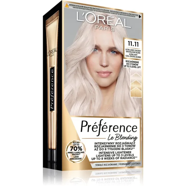 L’Oréal Paris Préférence Juuksevärv varjund 11.11 Ultra-Light Cool Crystal Blonde 1 tk