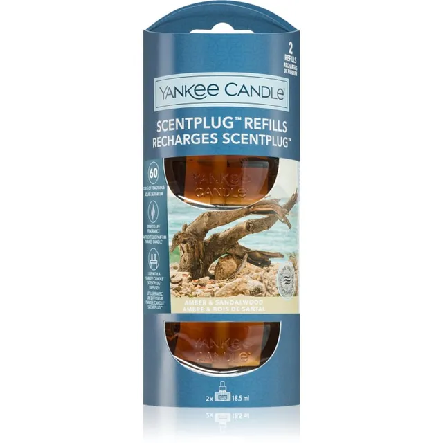 Yankee Candle Amber & Sandalwood varutäidis elektrilise aroomihajuti jaoks 2x18.5 ml