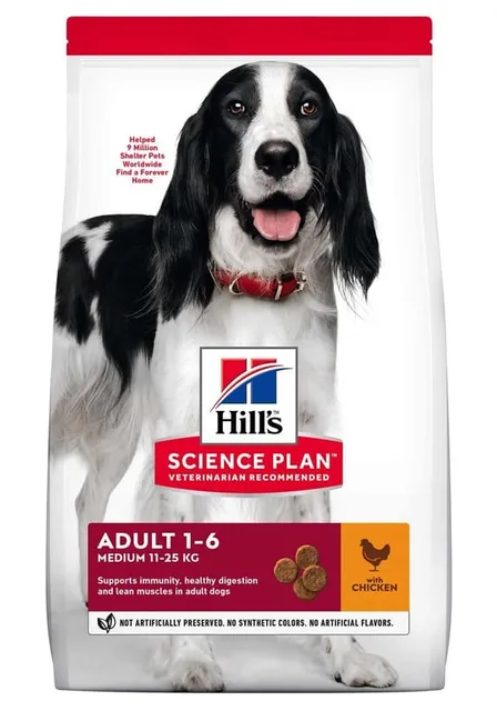 Hill's Science Plan koeratoit kanaga keskmisele koerale 2,5kg