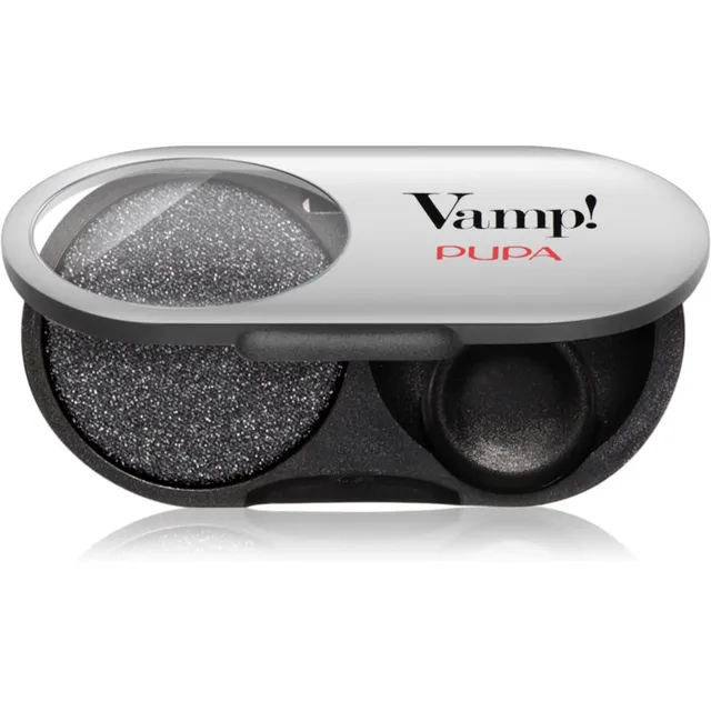 PUPA Milano Vamp! Radiant Baked Eyeshadow Kauapüsiv sädelev lauvärv varjund 301 Frozen Black - METALLIC 1 g