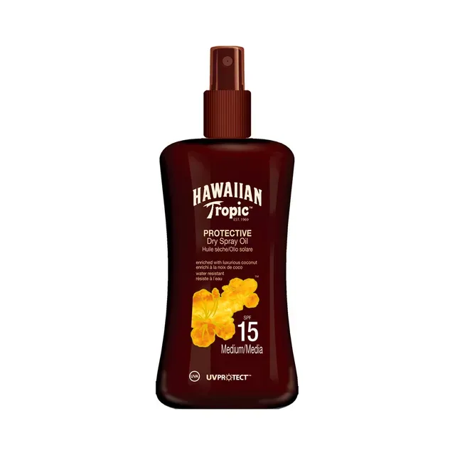 Päevitusõli SPF 15, piserdatav, HAWAIIAN TROPIC, 200 ml
