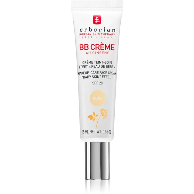 Erborian BB Cream Nahka täiustav BB kreem päikesekaitsefaktoriga 20 väike pakk varjund Nude 15 ml