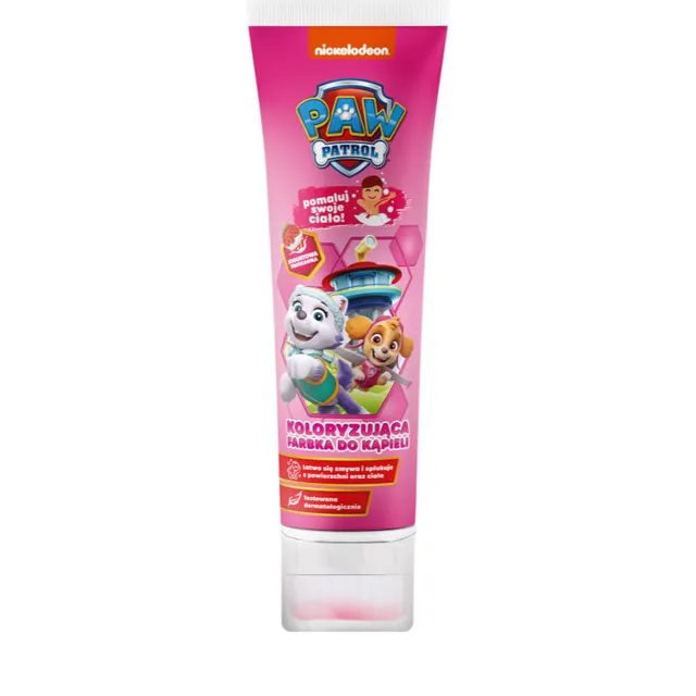 Nickelodeon Paw Patrol Coloring Bath Paint Vannivaht lastele Pink Strawberry 150 ml