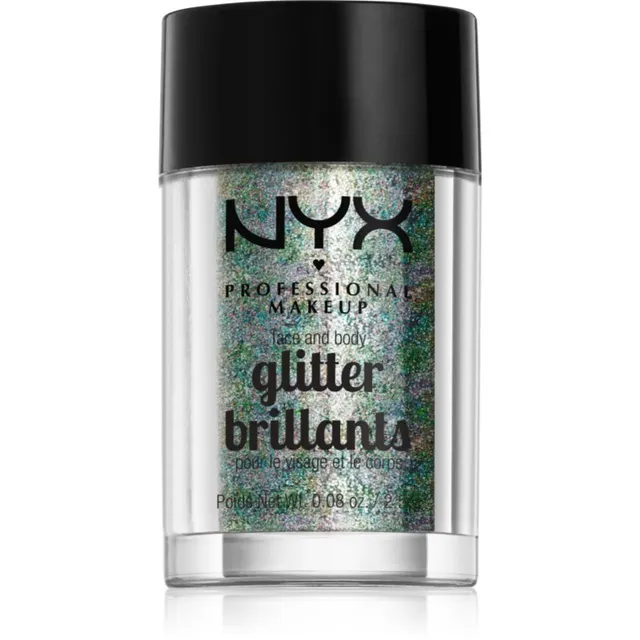 NYX Professional Makeup Face & Body Glitter Brillants Näo- ja keha sädelus varjund 06 Crystal 2.5 g