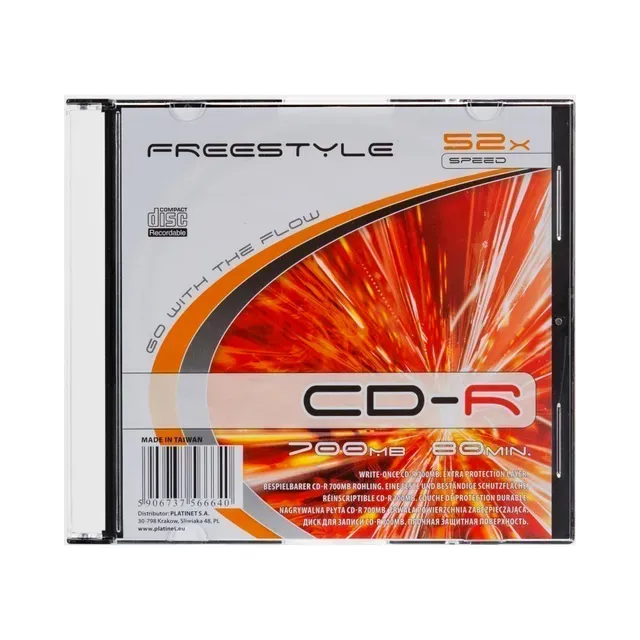 CD-R toorik Freestyle 700MB 52x Slim, OMEGA, 1pk