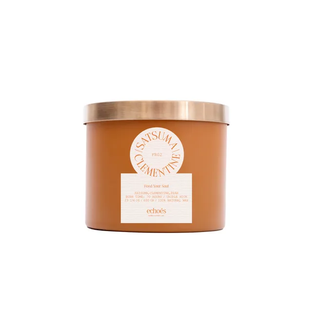 Echoés Triple Wick Natural Candle