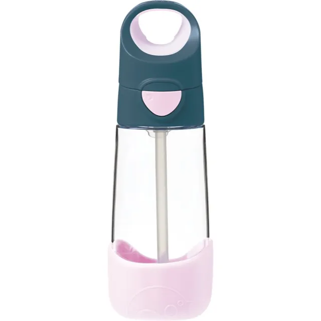 b.box Bottle with Straw pudel kõrrega Indigo Pink 1 tk