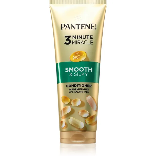 Pantene 3 Minute Miracle Smooth&Silky Sügavalt toitev kolme minuti palsam kahjustatud juustele 220 ml