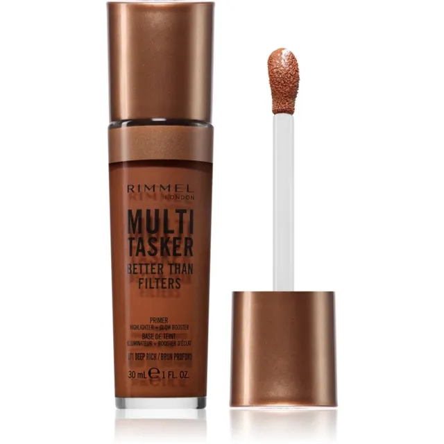 Rimmel Multi-Tasker Better Than Filters Kirgastav meigi aluskreem ühtlase nahatooni jaoks varjund 071 Deep Rich 30 ml