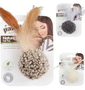 Mänguasi kassile, pehme pall Nature First - Simple Cat (Pawise)
