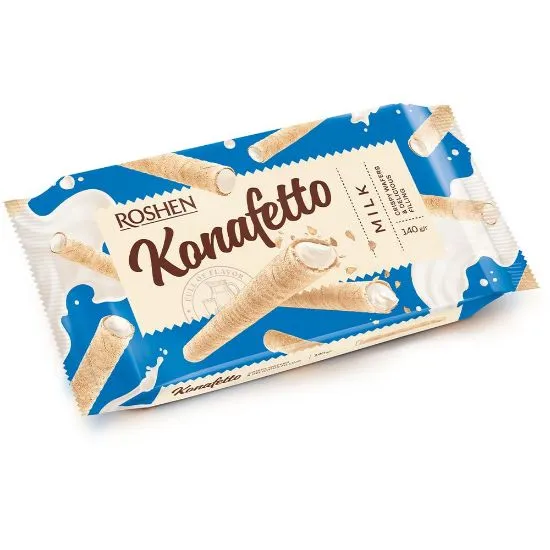 Roshen vahvlirullid Konafetto piimakreemiga 140g