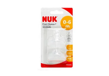 Pudelilutt NUK silikoon S 0-6k,2tk
