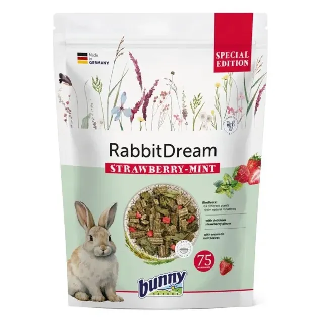 Bunny RabbitDream küüliku täissööt, maasikas/münt, 1,5 kg