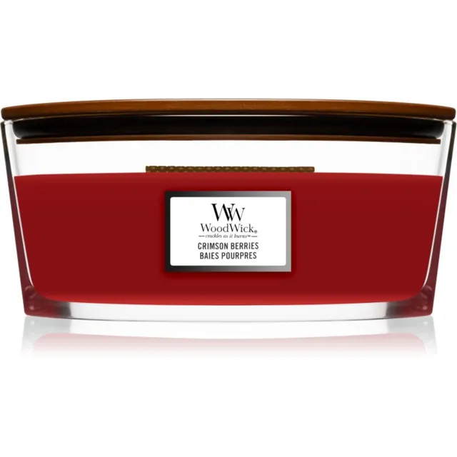 Woodwick Crimson Berries lõhnaküünal puidust taht (hearthwick) 453,6 g