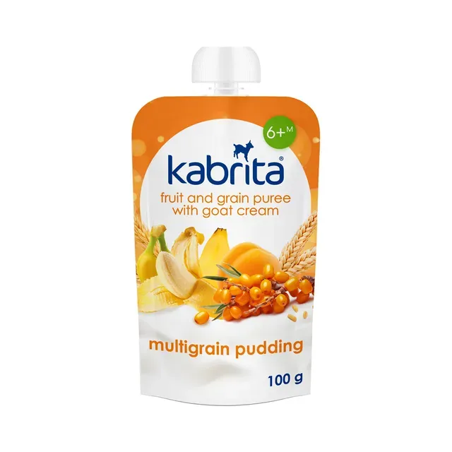 Mitmevilja puding puuviljade ja kitsepiimaga 6k, KABRITA, 100 g