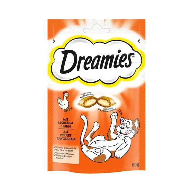 Täiendsööt. Kassi suupiste kanalihaga, DREAMIES, 60g