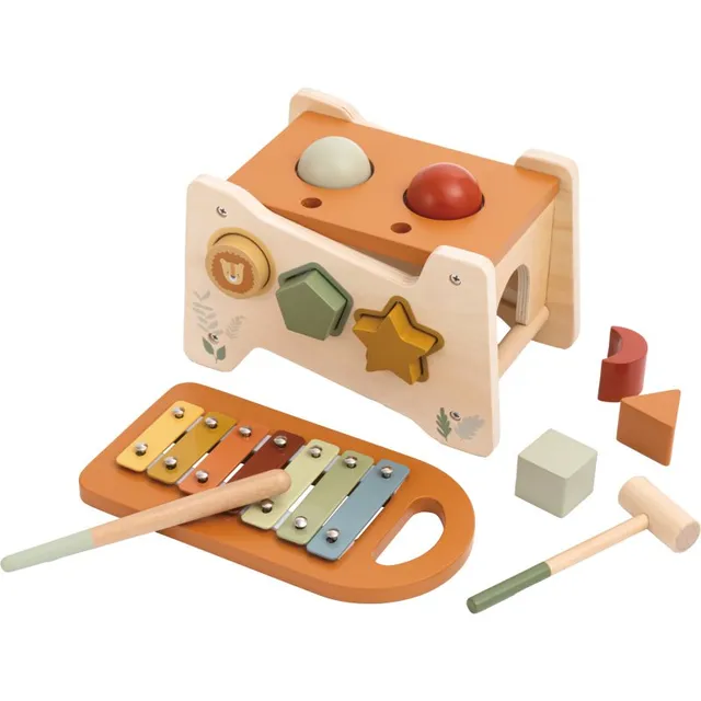 2Kids Toys Xylophone Hammering Toy ksülofon kaks-ühes 12m+ 1 tk
