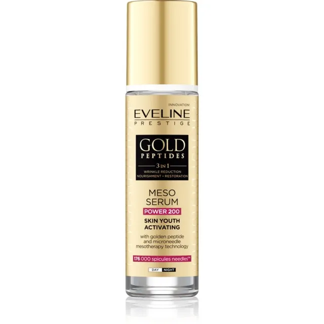 Eveline Cosmetics Gold Peptides 3 in 1 Aktiveeriv seerum noorusliku välimuse jaoks 30 ml