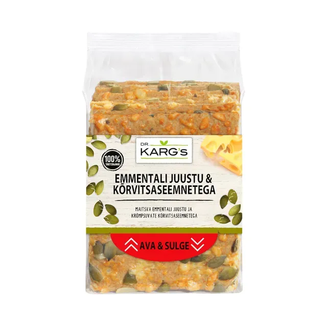 Näkileib juustu ja kõrvitsaseemn., DR. KARG, 200 g