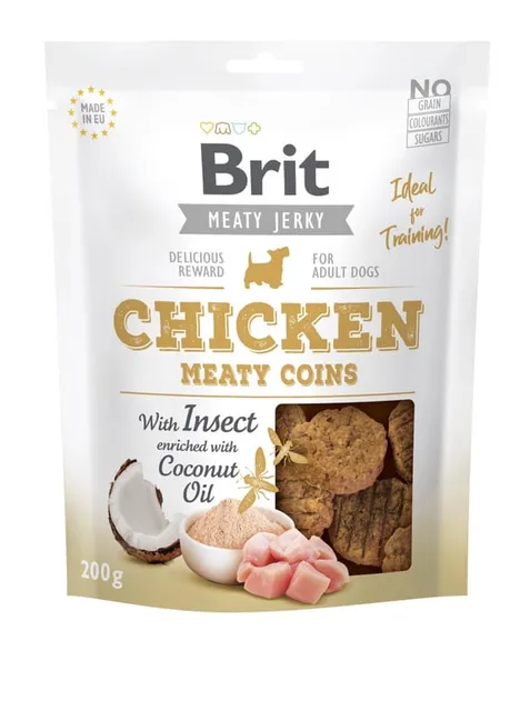 Brit Care Meaty Coins koera maius, kana/putukad, 200 g