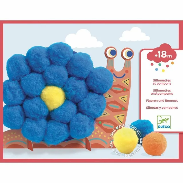 DJECO Fluffy Animals tupsuloomade käsitöökomplekt 18m+ 1 tk