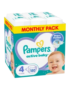 Pampers Active Baby Mähkmed, Suurus 4, 180 Mähet