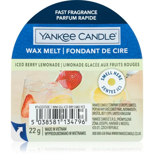 Yankee Candle Iced Berry Lemonade sulatusvaha 22 g