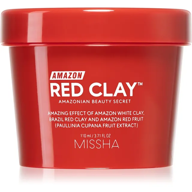 Missha Amazon Red Clay™ Rasu vähendav ja poore minimeeriv puhastusmask saviga 110 ml