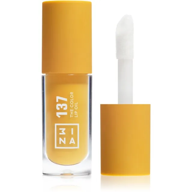 3INA The Color Lip Oil Niisutav õli huultele varjund 137 - Bright honey yellow, sheer 4 ml