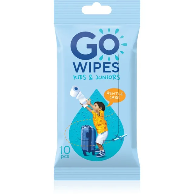GoWipes For Kids & Juniors niisutatud tualettpaber lastele 10 tk