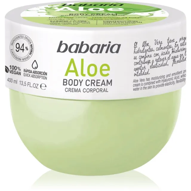 Babaria Aloe Vera Niisutav kehakreem tundlikule nahale 400 ml
