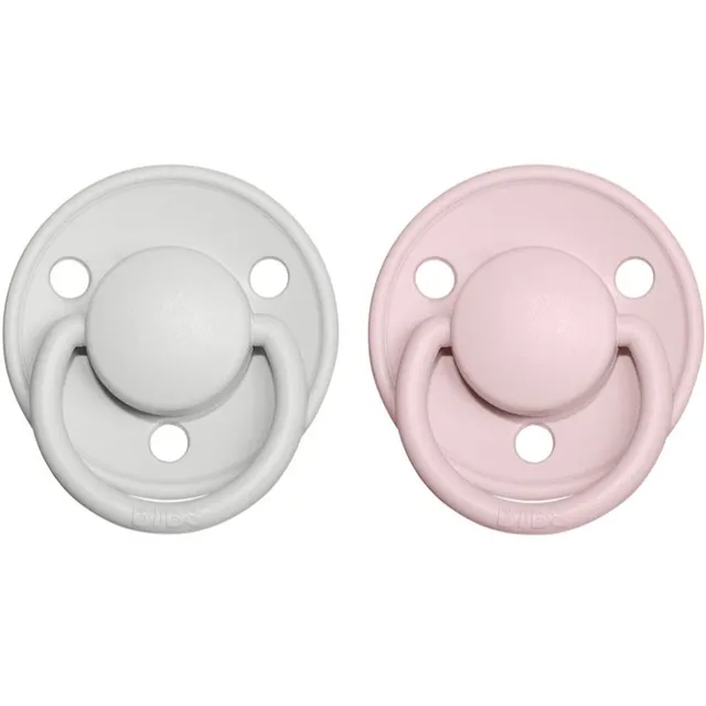 BIBS De Lux Natural Rubber Size 2: 6+ months lutt Haze / Blossom 2 tk