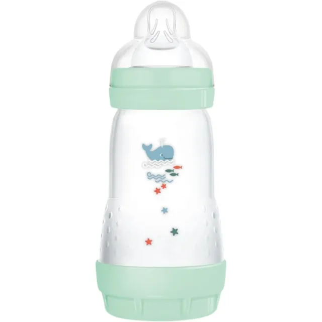 MAM Perfect Star Anti-colic Bottle koolikuid ennetav pudel 2m+ Mint 1 tk