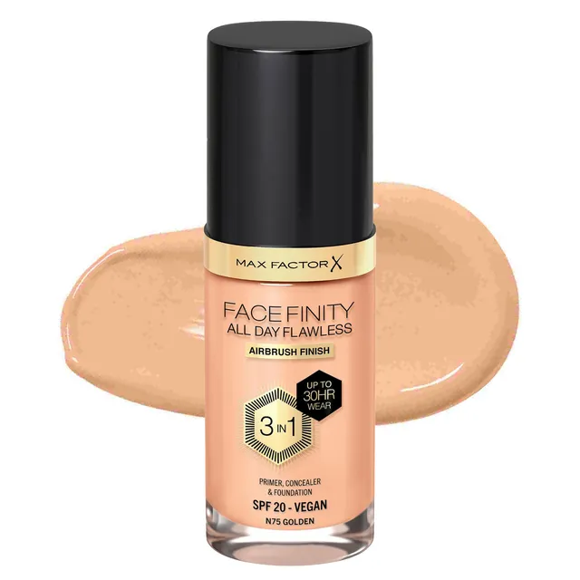 Max Factor Facefinity 3in1 Vegan Foundation SPF20 No.N75 Golden 30ml