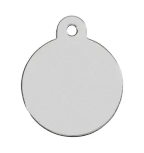 Graveeritud ripats koerale, ümar koera nimesilt, kroomitud läikiv (Brass)