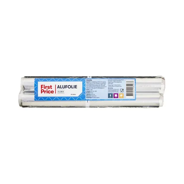 Alumiiniumfoolium 2 rulli x 20m, FIRST PRICE, 1 kmpl