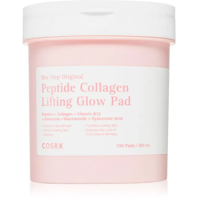 Cosrx One Step Original Peptide Collagen Lifting Glow Pad toniseerivad padjad näonaha pinguldamiseks ja tõstmiseks 100 tk