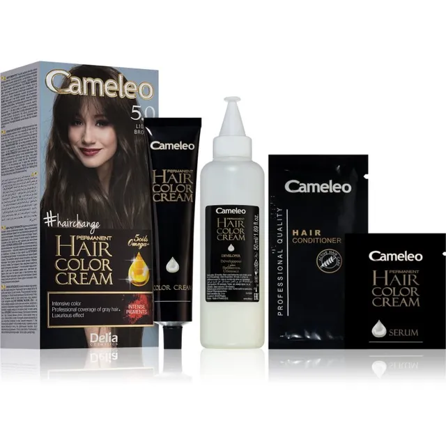 Delia Cosmetics Cameleo Omega Püsijuuksevärv varjund 5.0 Light Brown 1 tk