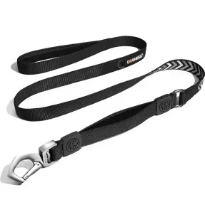 Jalutusrihm koerale, anti-shock, helkuritega, must (Dogness Reflective)