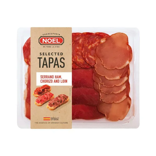 Tapase valik viilutatud - Serrano sink, Chorizo paprikasalaami, Spanish Loin, NOEL, 120 g