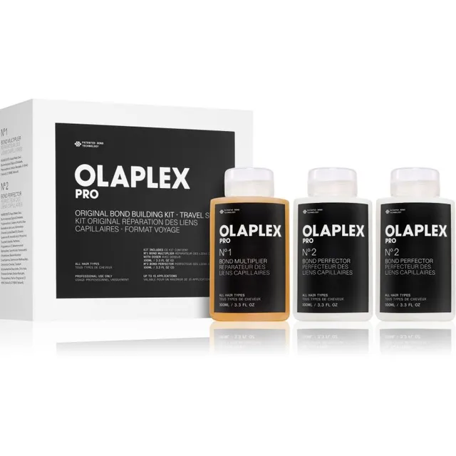 Olaplex Set Bond Building Kit Travel Size Juuksehooldus keemiliselt töödeldud juustele 3 tk