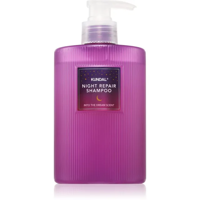 KUNDAL Night Repair Shampoo Šampoon ja palsam kaks-ühes toitva ja niisutava toimega lõhn Into The Dream 470 ml