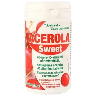 ACEROLA Sweet looduslik c-vitamiin 75 mg 90 tabletti