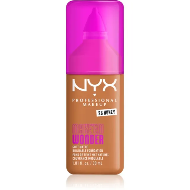 NYX Professional Makeup Make ‘Em Wonder Kerge matistav jumestuskreem varjund 26 Honey 30 ml