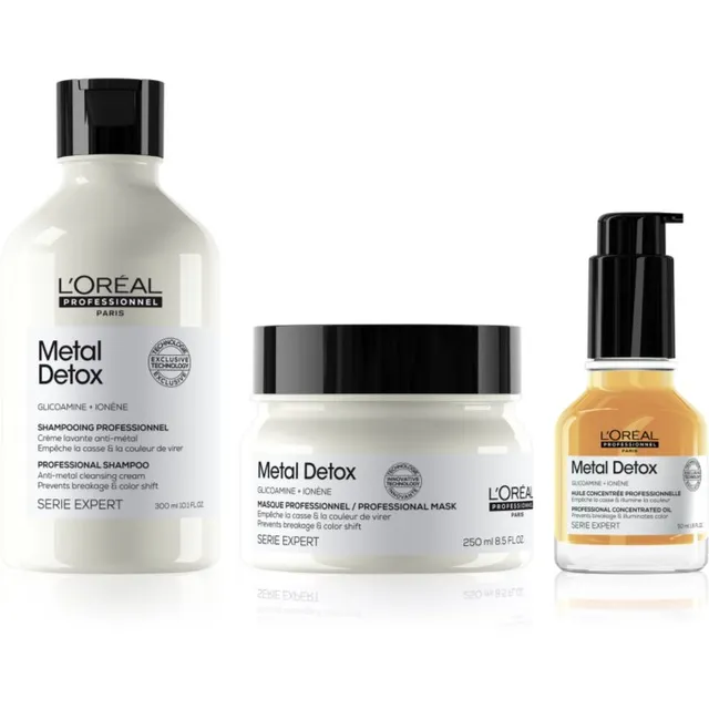 L’Oréal Professionnel Serie Expert Metal Detox Säästupakk kahjustatud juustele