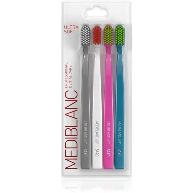 MEDIBLANC 5490 Ultra Soft hambaharjad ultra Soft Grey, White, Pink, Blue 4 tk